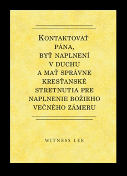 Kontaktovať Pána